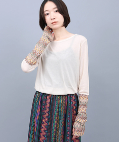 チチカカ |クシュクシュスリーブシアーTシャツ