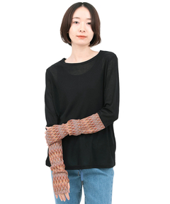 チチカカ |クシュクシュスリーブシアーTシャツ