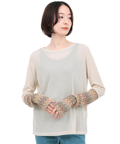 チチカカ |クシュクシュスリーブシアーTシャツ