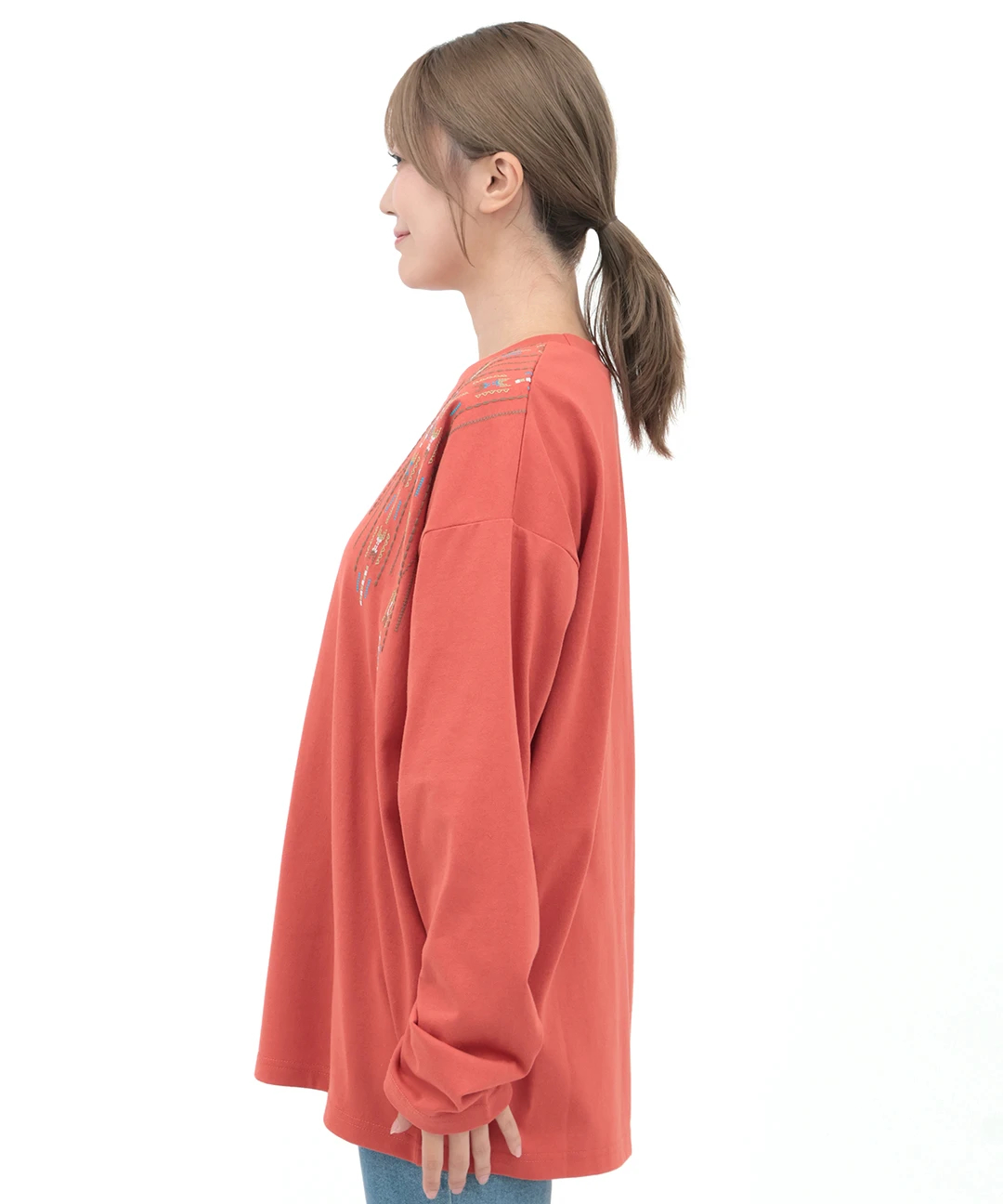 チマヨステッチロングTシャツ / Tシャツ・カットソー