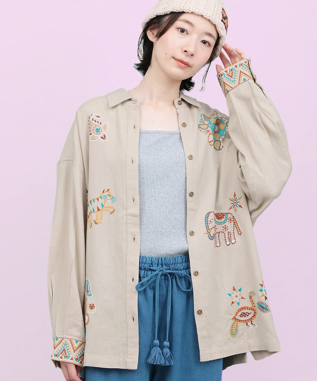 マライカ ジャケット 刺繍 エスニック 民族 シャツ インド製 希少 極美品 スザニショートジャケット｜マライカ公式通販