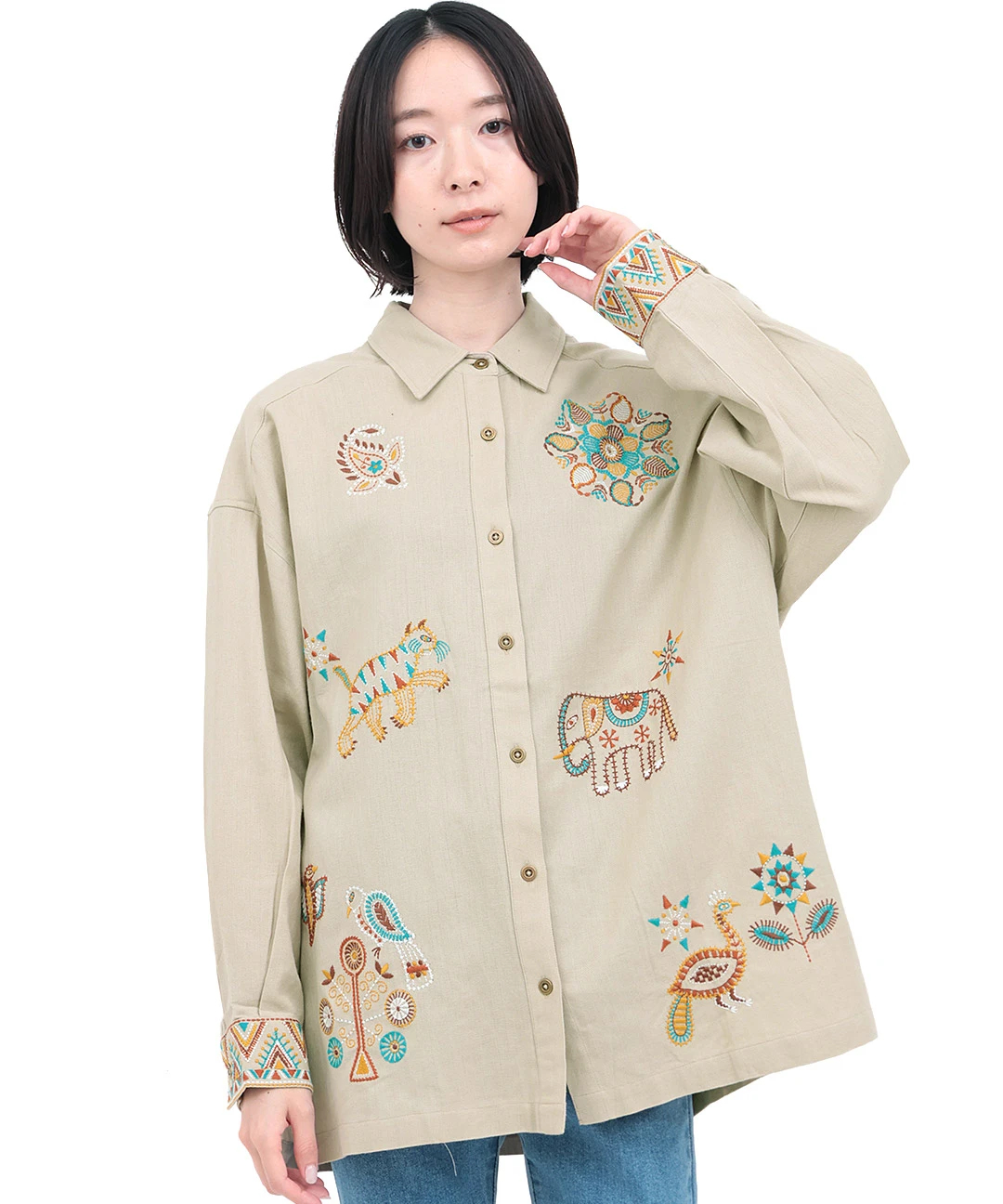 Rico カンタ刺繍モチーフシャツ / シャツ・ブラウス | エスニック