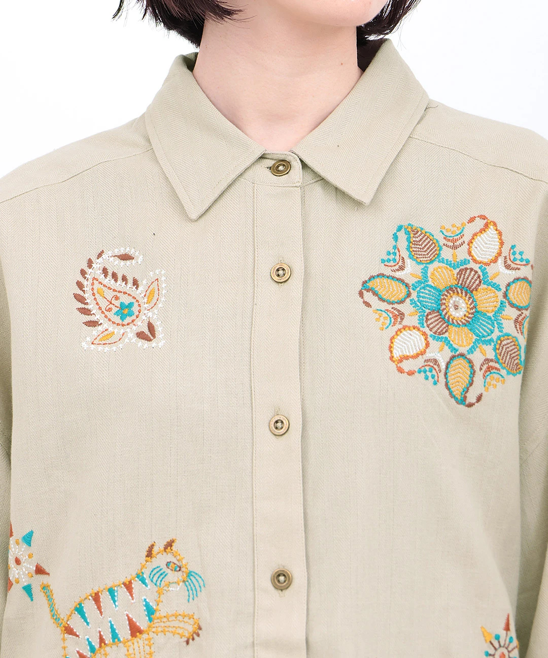 Rico カンタ刺繍モチーフシャツ / シャツ・ブラウス | エスニック