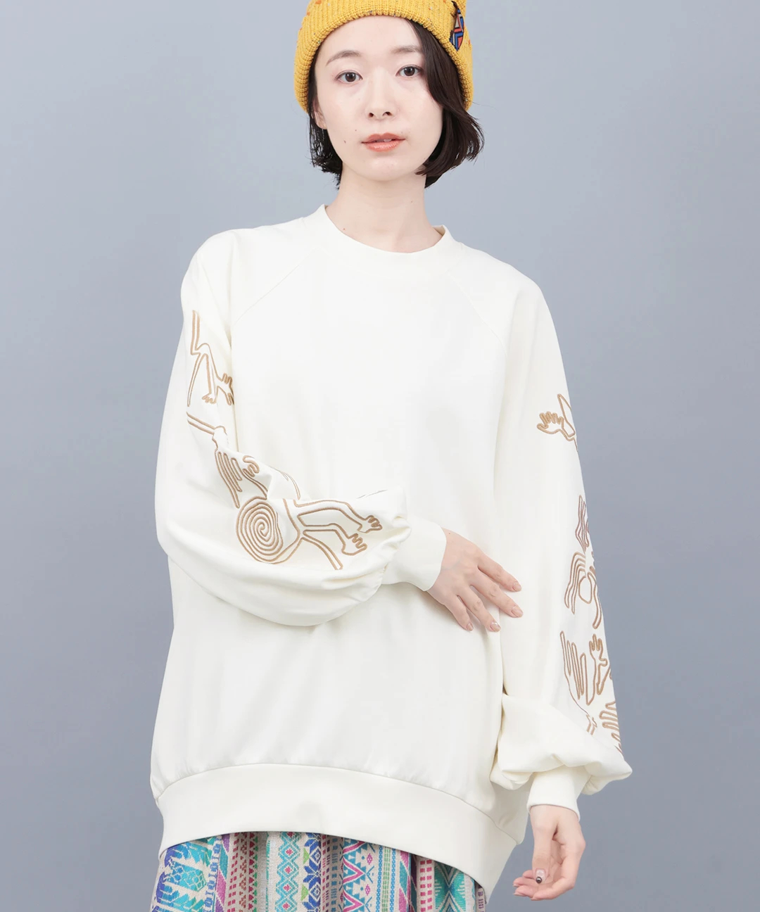 ナスカ刺繍スリーブプルオーバー / スウェット・パーカー | エスニック ナスカ刺繍スリーブプルオーバー / スウェット・パーカー | エスニック