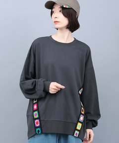 チチカカ |クロシェテープスウェットプルオーバー