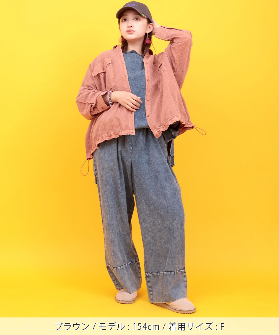 Orale! シアサッカーピグメントシャツ / シャツ・ブラウス