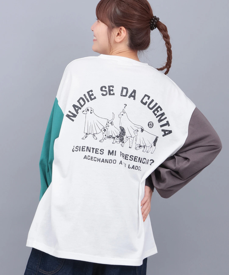 チチカカ |おばけアニマルバックプリントロングTシャツ