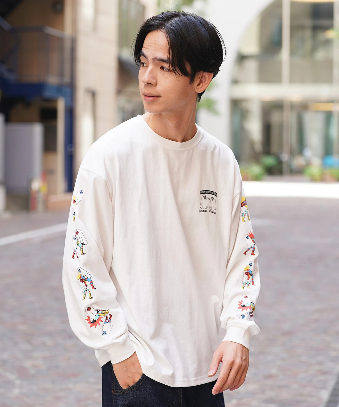 おばけルチャプリントロングTシャツ / Tシャツ・カットソー おばけルチャプリントロングTシャツ / Tシャツ・カットソー