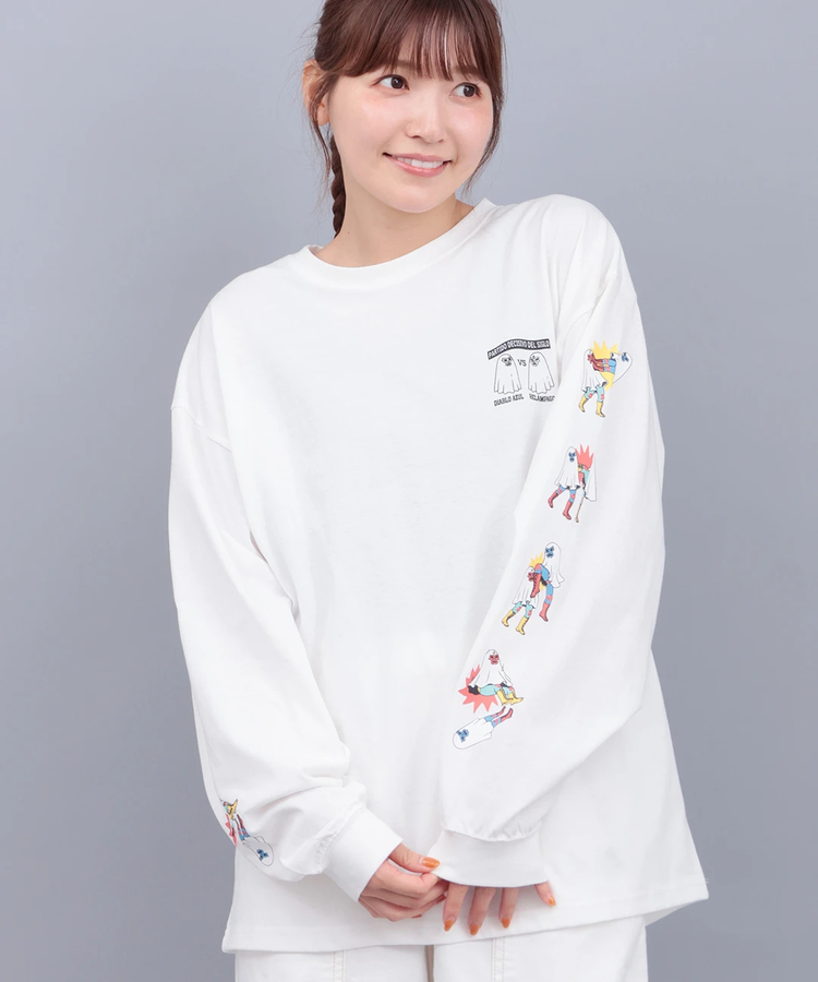 おばけルチャプリントロングTシャツ/MOWJBB602