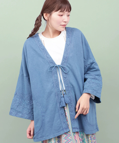 チチカカ |Rico アシッドウォッシュスウェットカーディガン