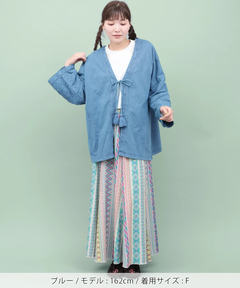 チチカカ |Rico アシッドウォッシュスウェットカーディガン