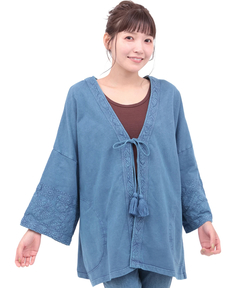 チチカカ |Rico アシッドウォッシュスウェットカーディガン