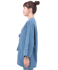 チチカカ |Rico アシッドウォッシュスウェットカーディガン