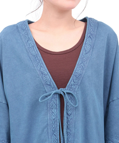 チチカカ |Rico アシッドウォッシュスウェットカーディガン