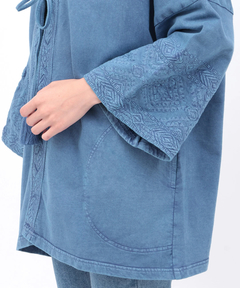 チチカカ |Rico アシッドウォッシュスウェットカーディガン