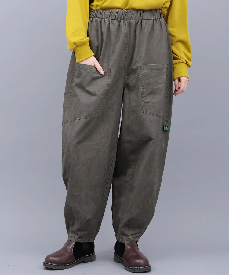 チチカカ |ウォッシュ加工タックカーブパンツ