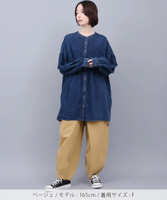 チチカカ |ウォッシュ加工タックカーブパンツ