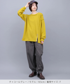 チチカカ |ウォッシュ加工タックカーブパンツ