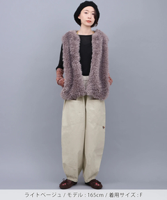 チチカカ |ウォッシュ加工タックカーブパンツ