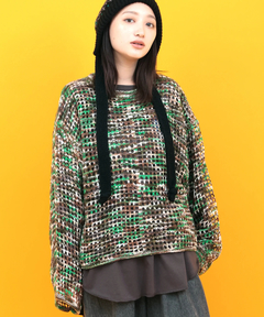 チチカカ |Orale! モヘアタッチメッシュニット プルオーバー