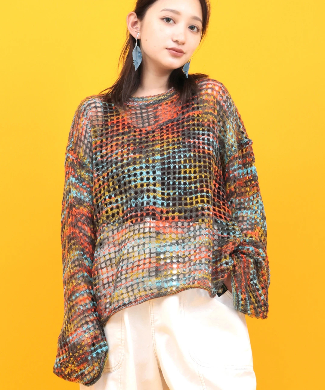 Orale! モヘアタッチメッシュニット プルオーバー / ニット・セーター