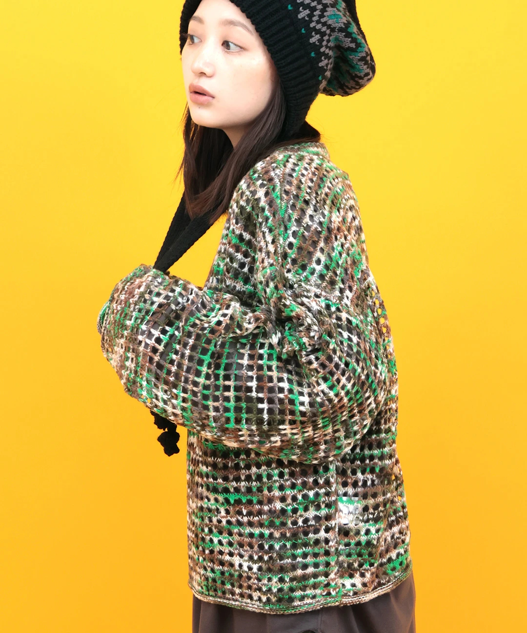 【ちーもん】新品AS KNOW AS Olaca カラフルニット Orale! モヘアタッチメッシュニット プルオーバー / ニット