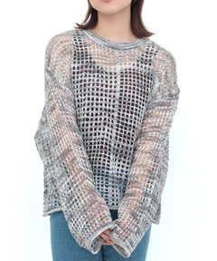 チチカカ |Orale! モヘアタッチメッシュニット プルオーバー