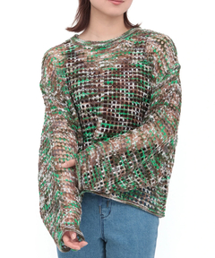 チチカカ |Orale! モヘアタッチメッシュニット プルオーバー