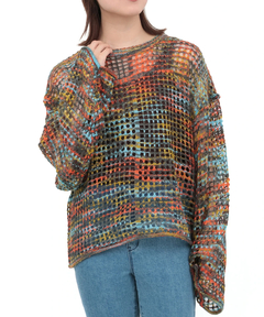 チチカカ |Orale! モヘアタッチメッシュニット プルオーバー