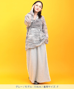 チチカカ |Orale! モヘアタッチアノラックメッシュニットプルオーバー