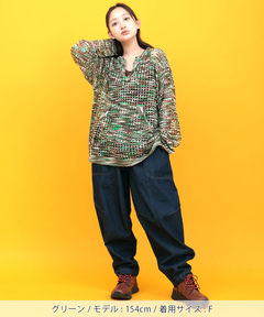 チチカカ |Orale! モヘアタッチアノラックメッシュニットプルオーバー