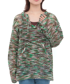 チチカカ |Orale! モヘアタッチアノラックメッシュニットプルオーバー