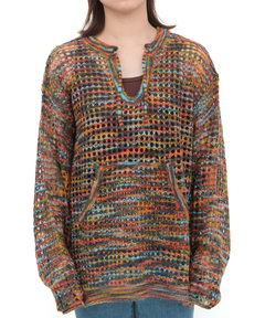 チチカカ |Orale! モヘアタッチアノラックメッシュニットプルオーバー