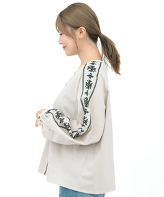 チチカカ |キカ刺繍スキッパーブラウス