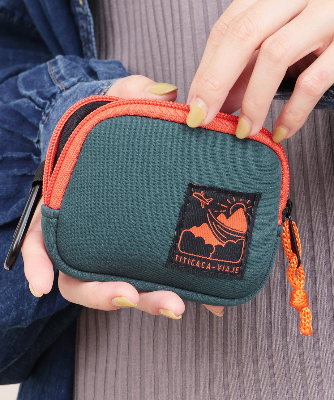 カラビナ付きトラベルミニポーチ / ポーチ | エスニックファッション