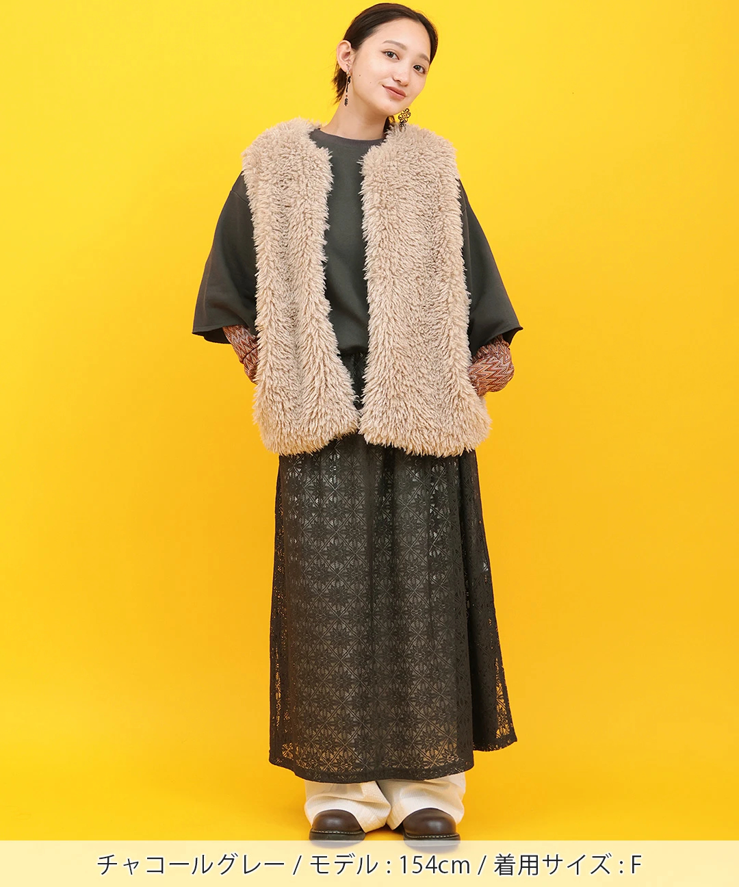 サカイ フラワーレースドッキングワンピース フラワーレースドッキングワンピース【洗える/抗ピル】（ミドル