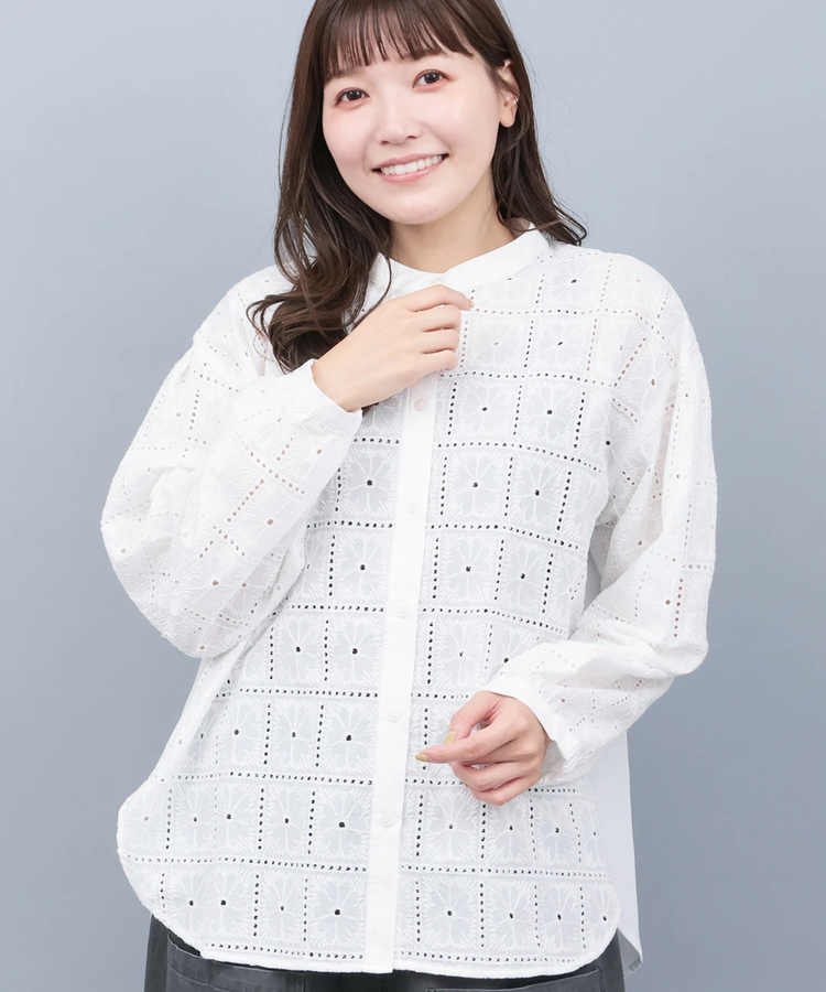 チチカカ |レース切替ブラウス