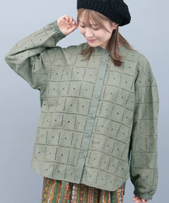 チチカカ |レース切替ブラウス