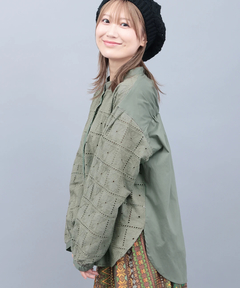 チチカカ |レース切替ブラウス