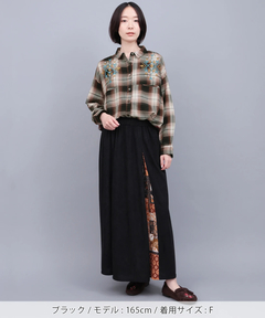チチカカ |刺繍ワッフルチェックシャツ