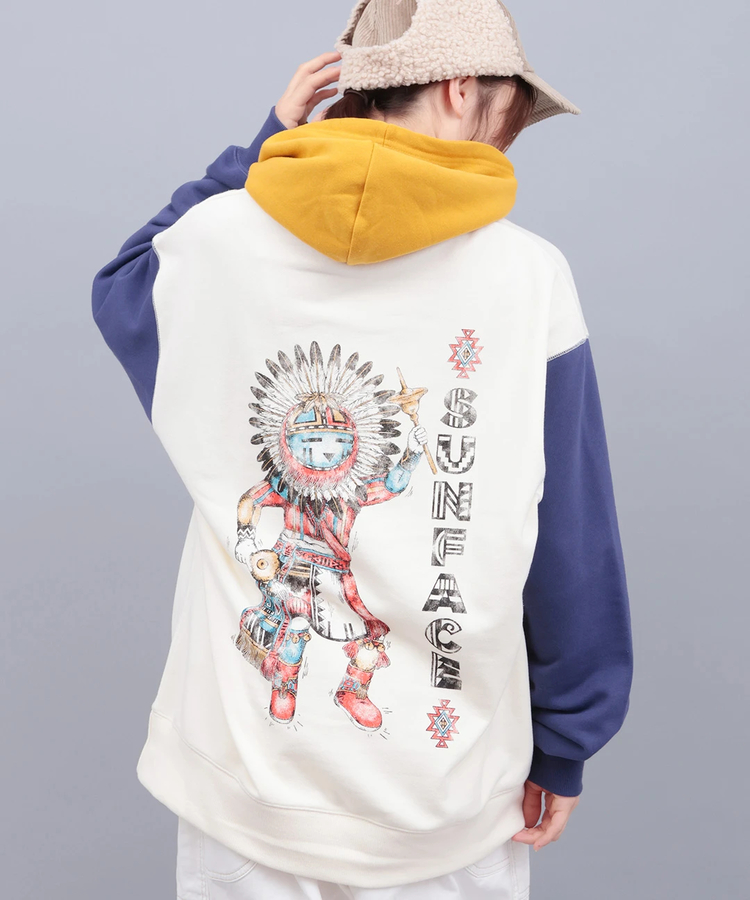 チチカカ |サンフェイスプリントスウェットプルパーカー