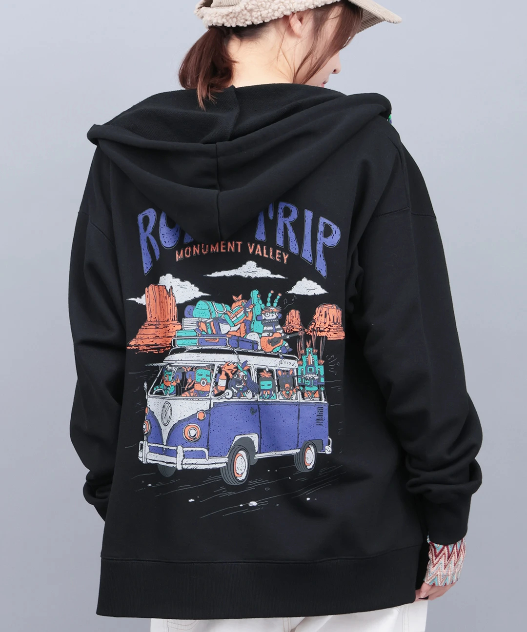 チビカチナバスプリントジップパーカー / スウェット・パーカー