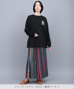 チチカカ |チビカチナコミックプリントロングTシャツ