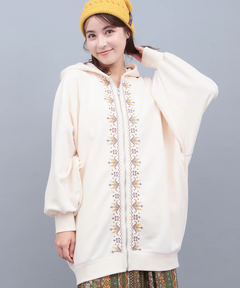 チチカカ |ミルパ刺繍ドルマンジップパーカー