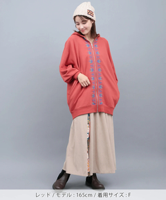 チチカカ |ミルパ刺繍ドルマンジップパーカー