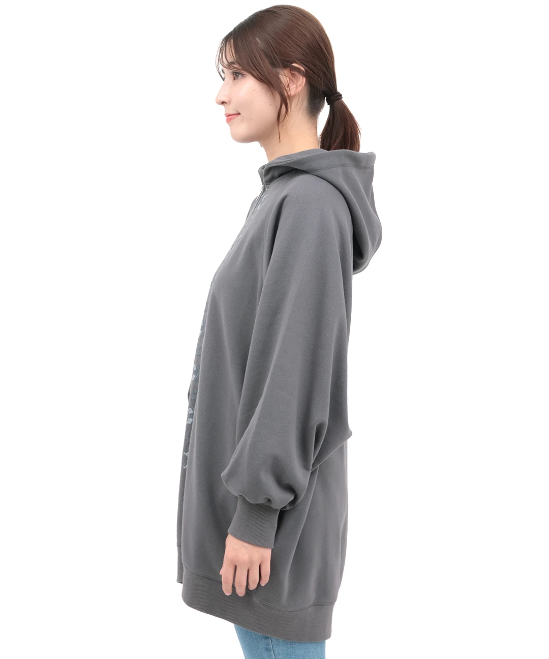 ミルパ刺繍ドルマンジップパーカー / スウェット・パーカー