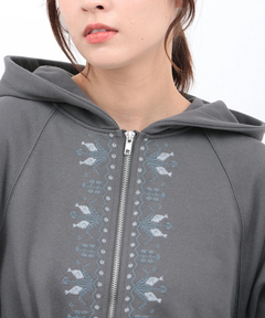 チチカカ |ミルパ刺繍ドルマンジップパーカー