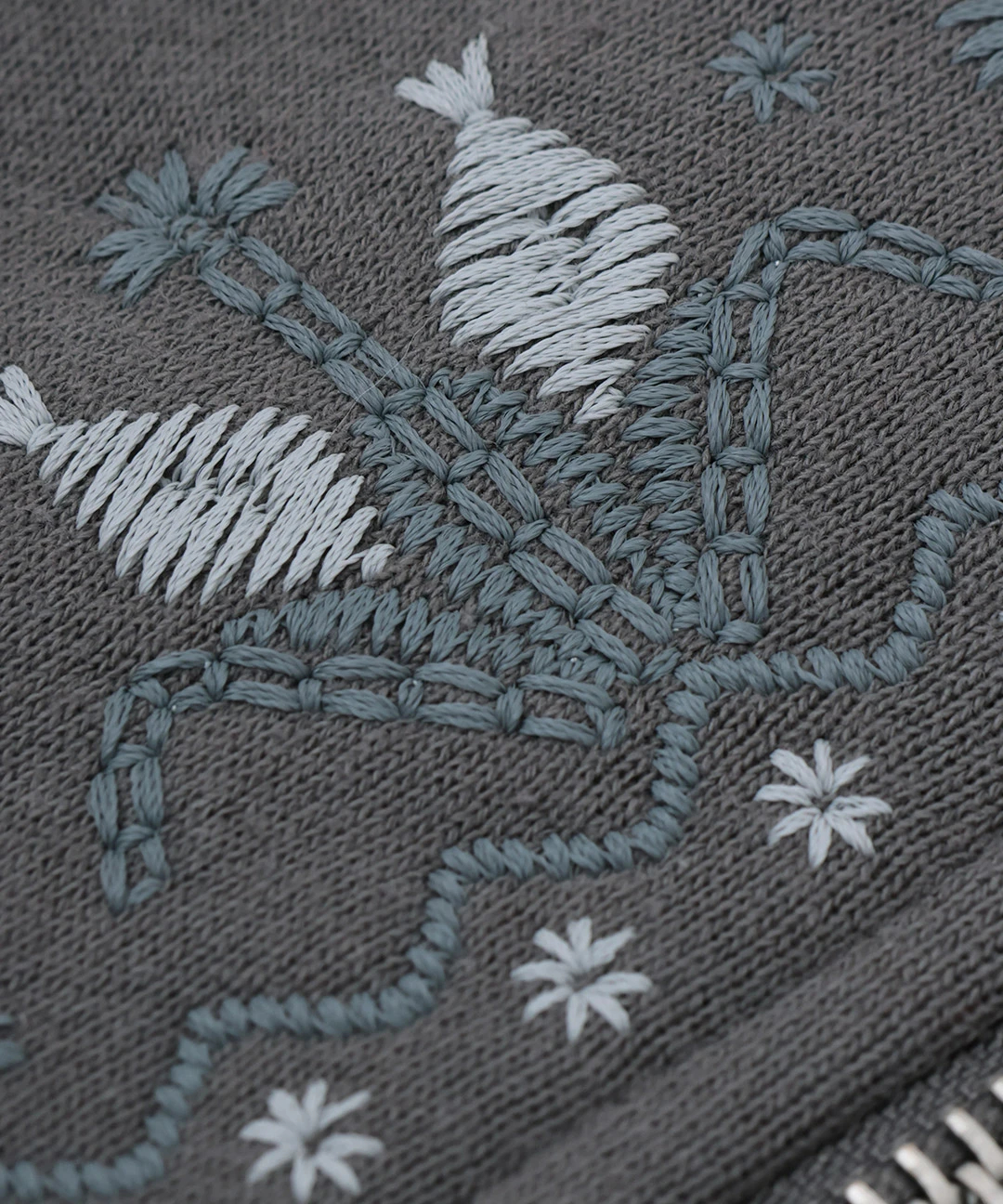 ミルパ刺繍ドルマンジップパーカー / スウェット・パーカー