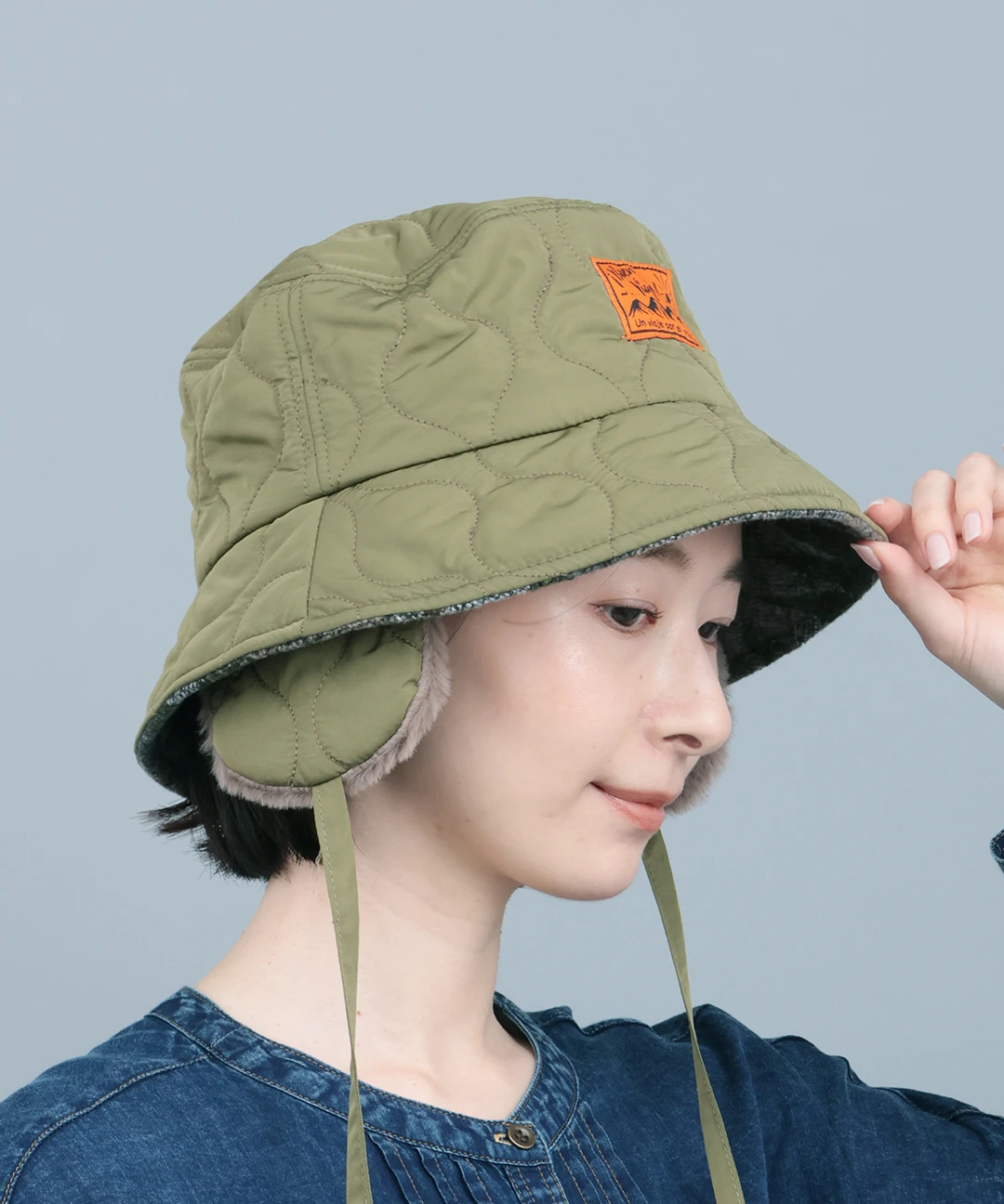 耳当て付きキルティングバケットハット / ハット | エスニック