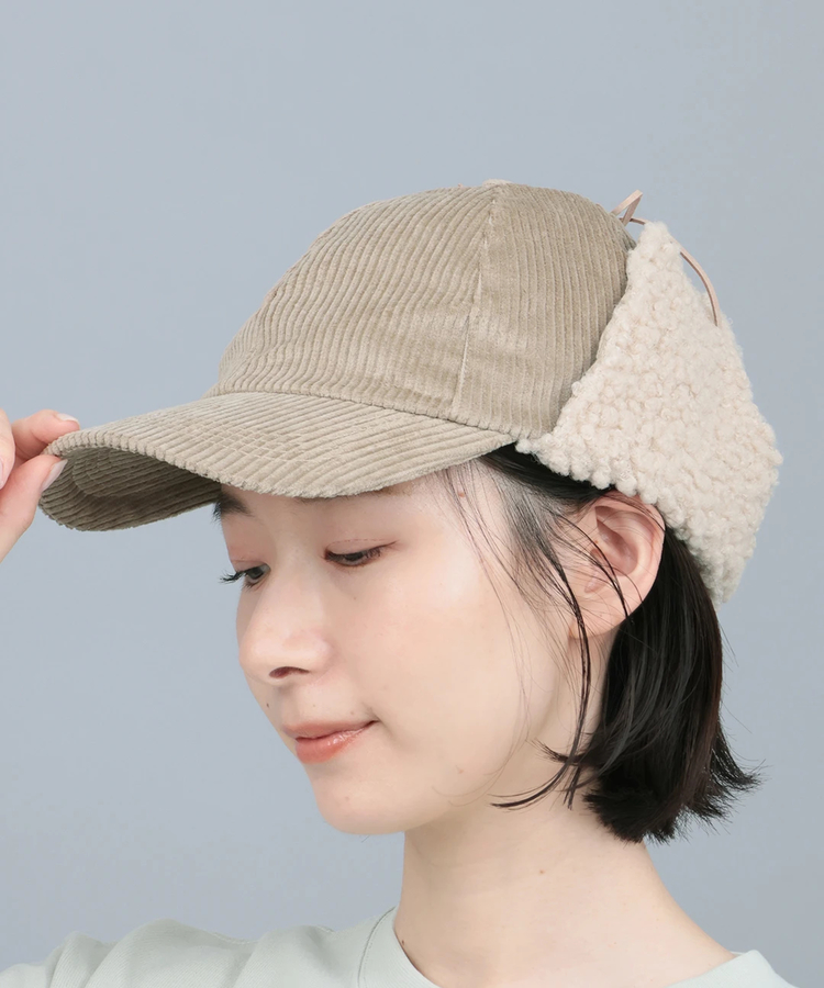 チチカカ |コーデュロイボアフライトキャップ